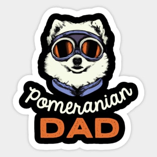 Pomeranian Dad Vintage Dog Owner Retro Dog Father Sticker